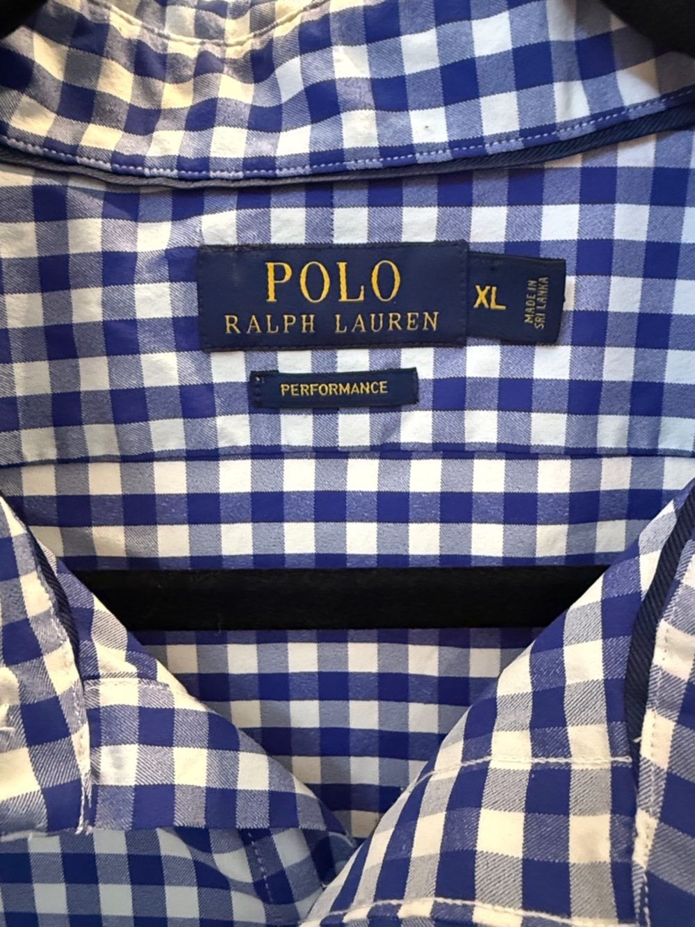 Polo Ralph Lauren Men’s XL Blue Gingham Performance Button Down Shirt Stretch - Picture 2 of 5